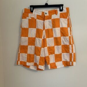 Orange And‎ White Checkered Mens Shorts University Of Tennessee